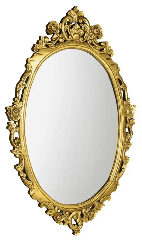 Sapho Desna ovale barok spiegel goud 80x100 Op = Op
