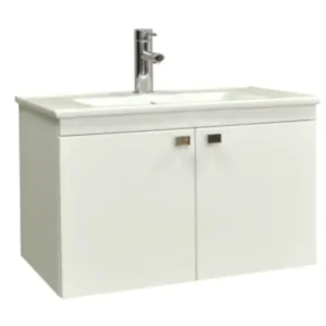 Sanicare Q5 badkamermeubel 2 deurs 80 cm hoogglans wit Speciale Aanbieding
