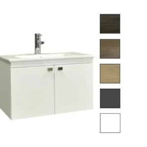 Sanicare Q5 badkamermeubel 2 deurs 80 cm schots-eiken Koop Online