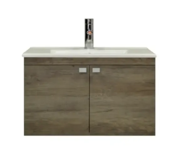 Voordeelprijs Sanicare Q5 badkamermeubel 2 deurs 80 cm truffel