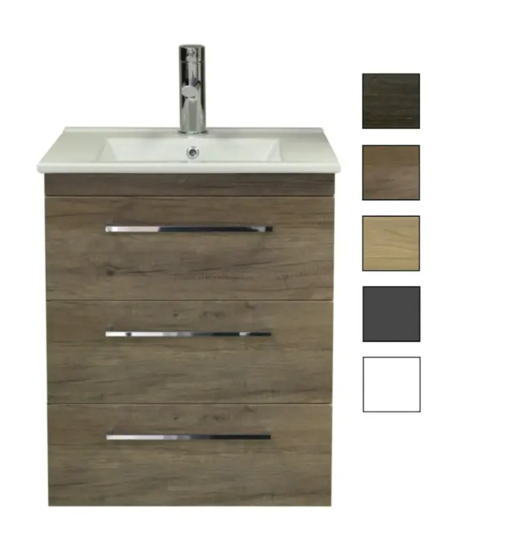 Favoriet Sanicare Q6 badkamermeubel met 3 laden 60 cm hoogglans wit