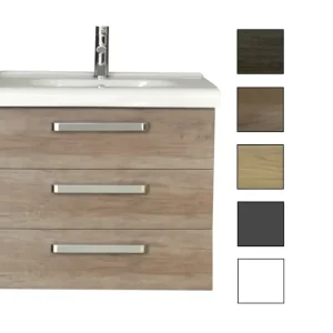 Sanicare Q9 badkamermeubel 3 laden 80 cm truffel Must-Have