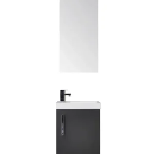 Sanicare Q40 toiletmeubel met spiegel 40 cm antraciet Koopje