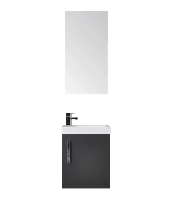 Sanicare Q40 toiletmeubel met spiegel 40 cm antraciet Koopje