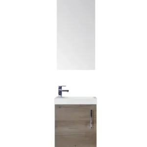 Laatste Kans Sanicare Q40 toiletmeubel met spiegel 40 cm truffel