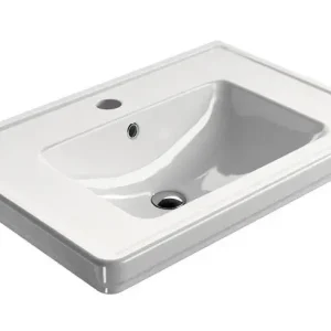 Betrouwbaar Sapho Classic keramische wastafel 75x50cm met kraangat nano coating