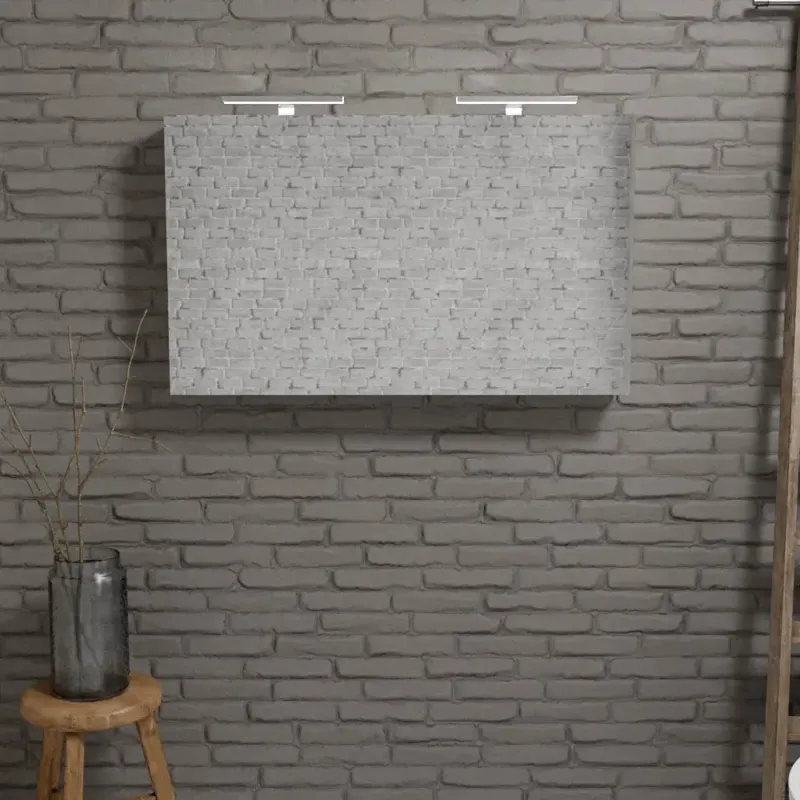 Zaro Beam Spiegelkast 120x70x16cm wit marmer 2 deuren Lage Prijs