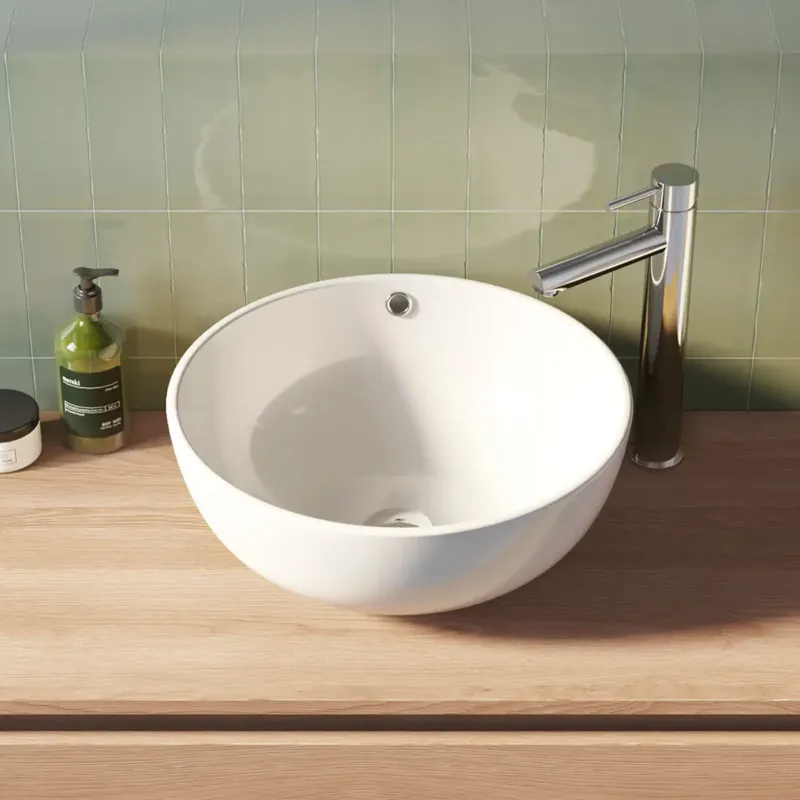 Brauer Sky waskom keramiek 43cm wit glans Speciale Aanbieding