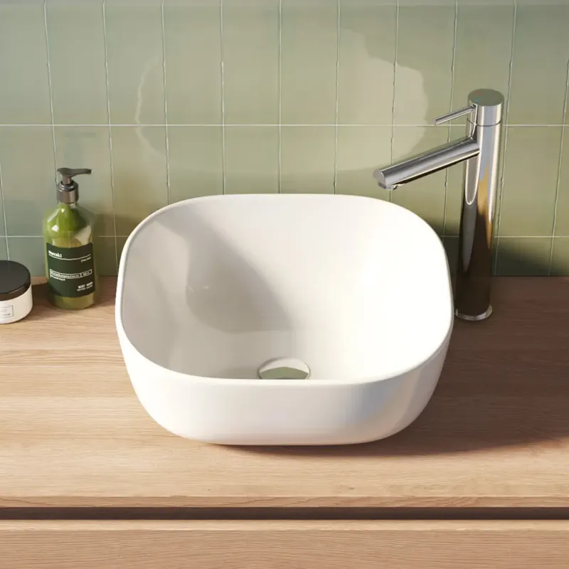Op = Op Brauer Wind waskom keramiek 41x41cm wit glans