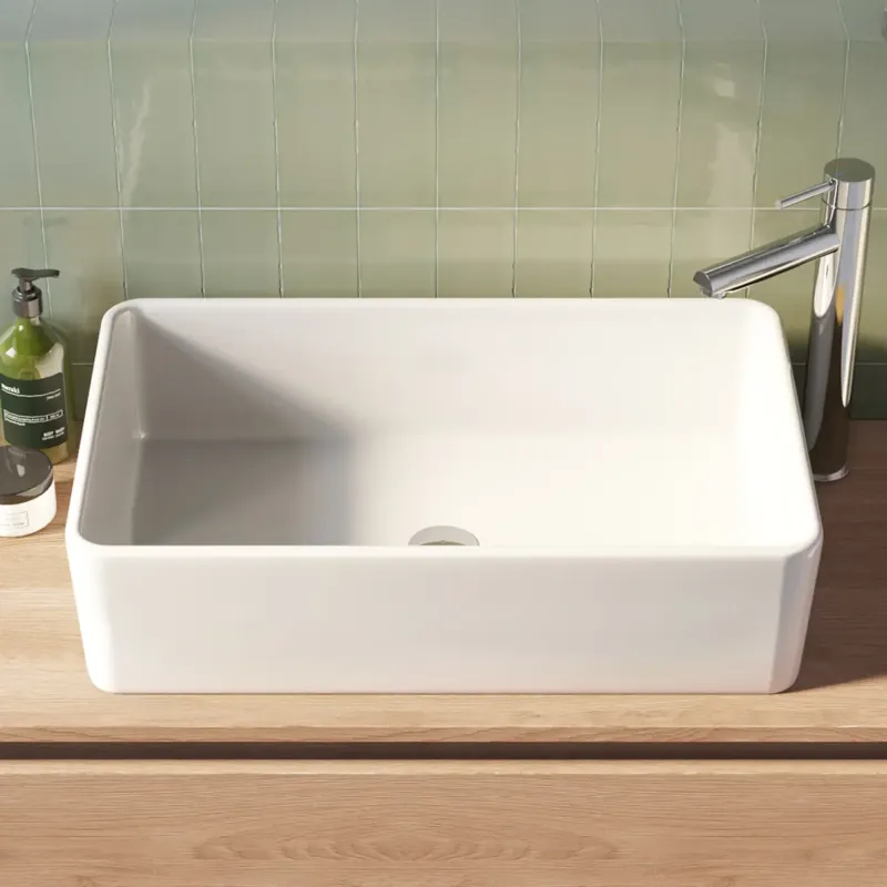 Brauer Lagoon waskom keramiek 60x37cm wit glans Gratis Retour