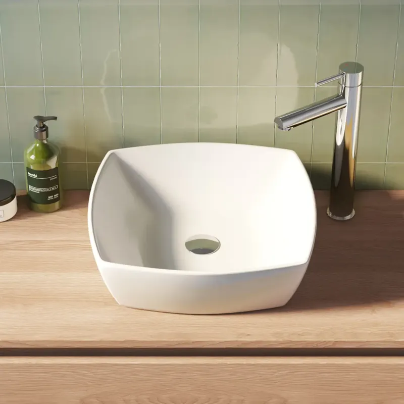 Brauer Peak waskom keramiek 41cm wit glans Express Levering