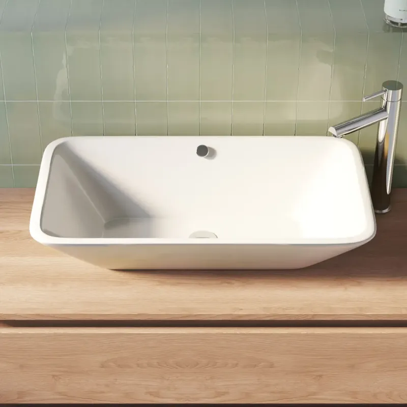 Fabrieksprijs Brauer Dawn waskom keramiek 71x41cm wit glans