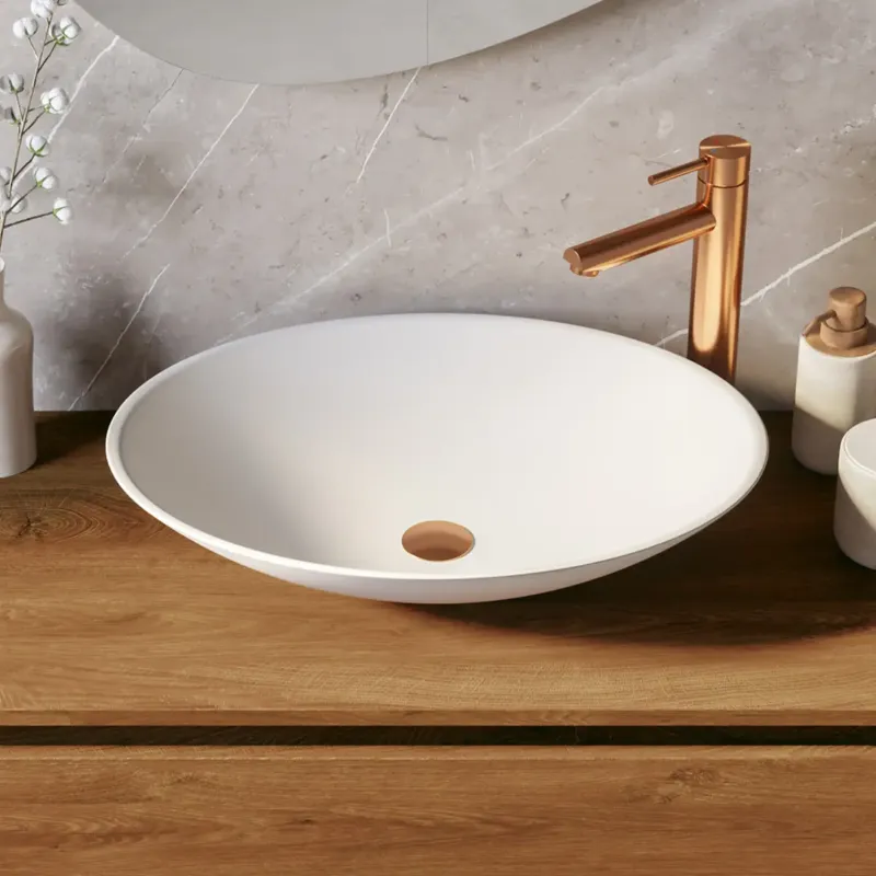 Brauer Vortex waskom fine stone 58x42cm wit mat Koopje