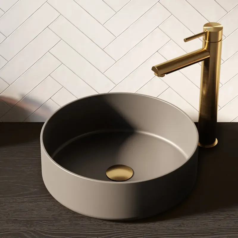 Brauer Circle waskom keramiek 36cm grijs mat Laatste Kans
