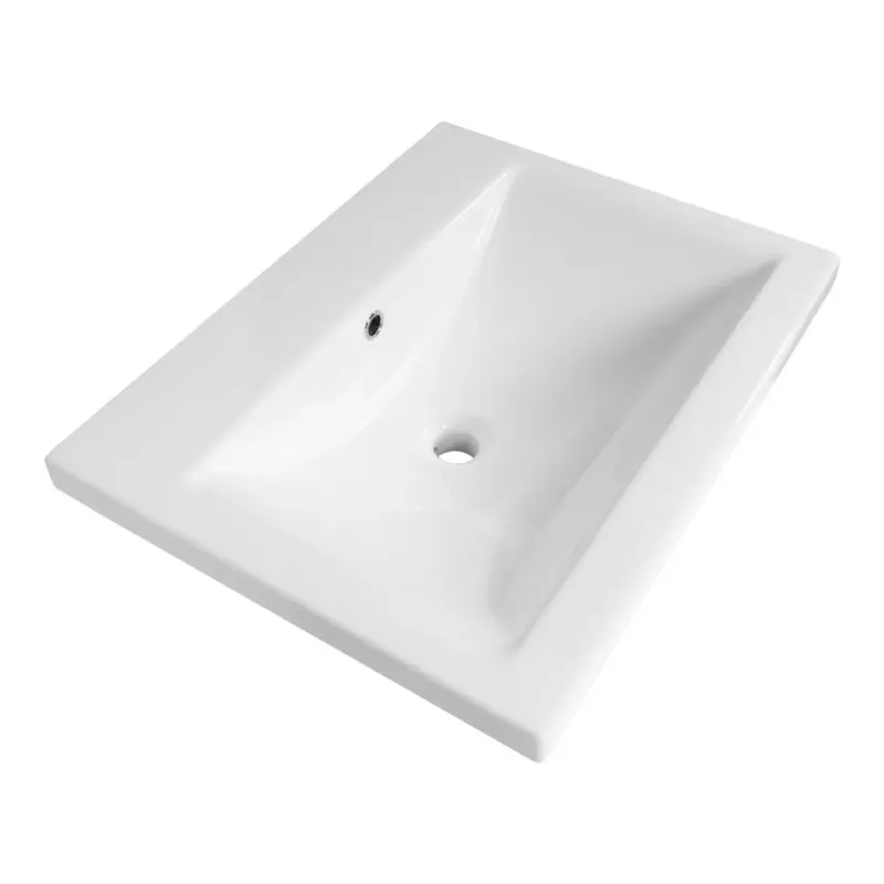 Finale Uitverkoop Brauer Halo wastafel keramiek 60cm zonder kraangat wit glans