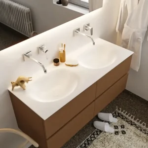 Voordeelprijs Mondiaz Vica 120cm badmeubel rust 4 lades wastafel Moon dubbel zonder kraangat