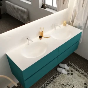 Tijdelijk Beschikbaar Mondiaz Vica 150cm badmeubel smag 4 lades wastafel Moon dubbel met 2 kraangaten