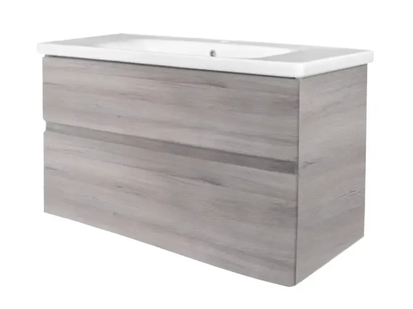 Best Design Quick 80cm greeploos badkamermeubel grijs eiken Premium