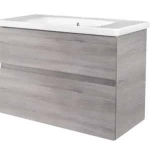 Betaalbaar Best Design Quick 65cm greeploos badkamermeubel grijs eiken