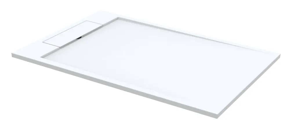 Direct Verzonden Best Design Decent solid surface douchebak mat wit 180x90x4,5cm
