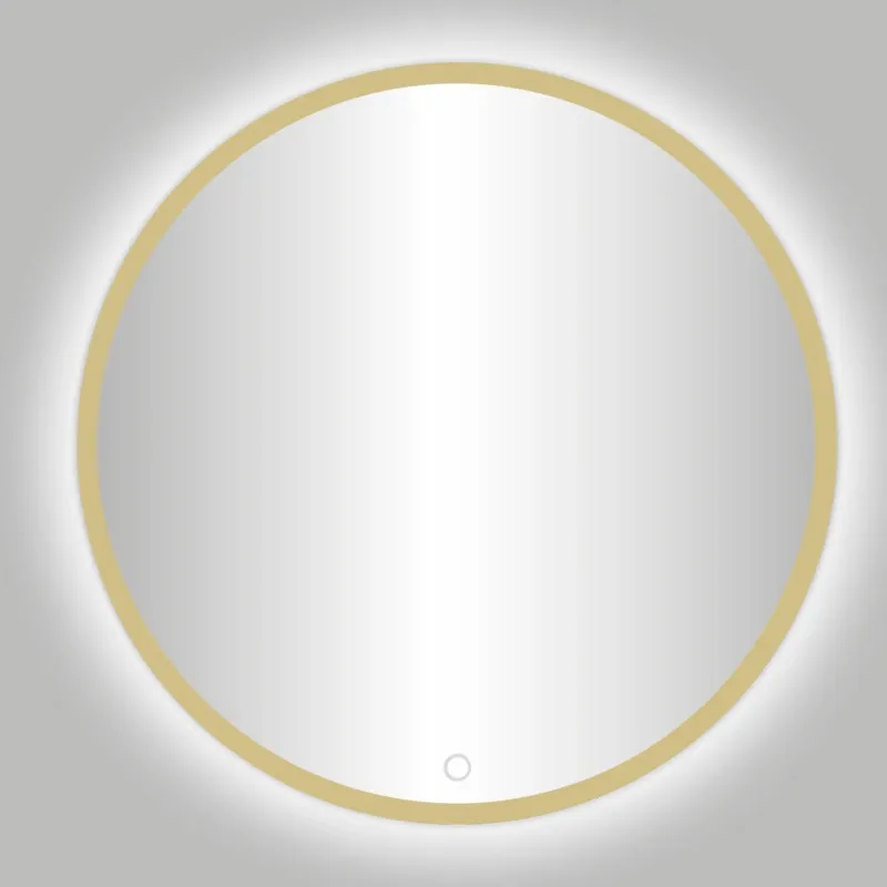 Premium Best Design Nancy Rivoli ronde spiegel goud incl. LED verlichting Ø 140cm