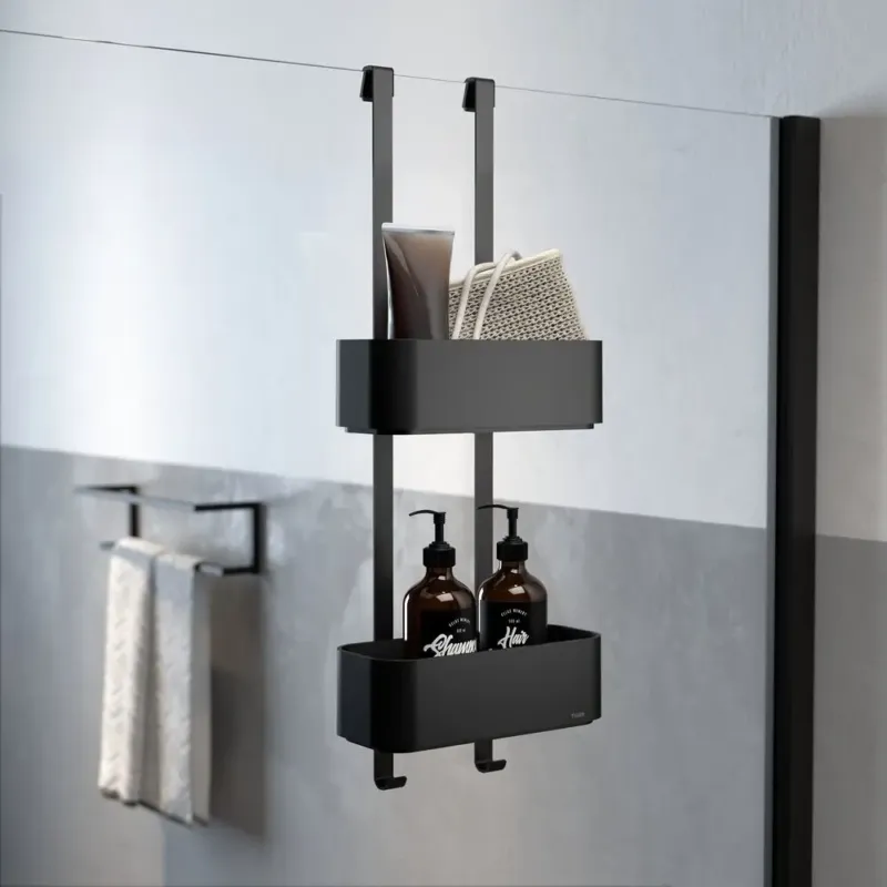 Hoge Kwaliteit Tiger 2-Store ophangbaar doucherek 65cm zwart