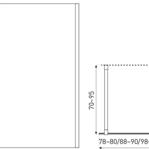 Kerra Alfa inloopdouche 120x203cm chroom Speciale Aanbieding