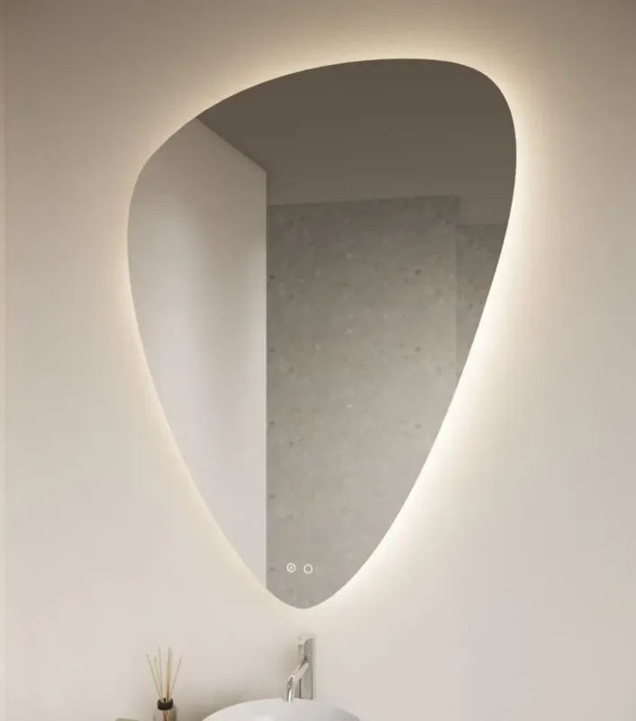 Betaalbaar Gliss Design Frenzy spiegel met LED-verlichting en verwarming 120x90cm