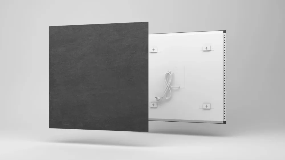 Ecosun CR300 keramisch infrarood paneel basalt zwart 60x60cm 300W Fabrieksprijs