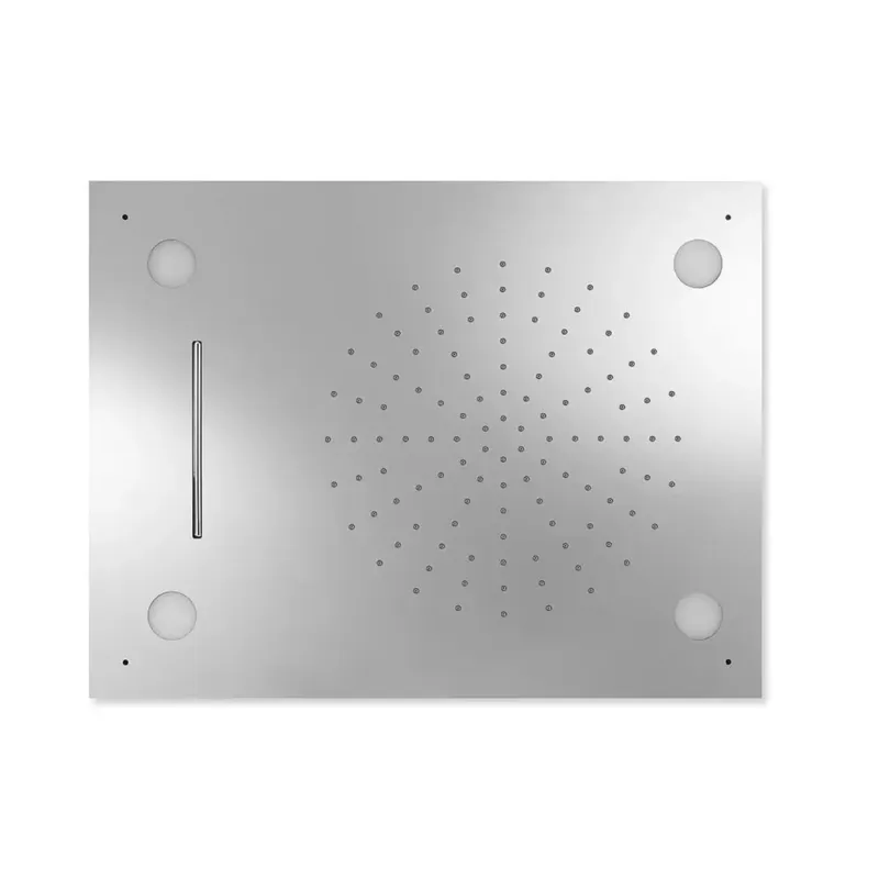 Weekendaanbieding Tres inbouw hoofddouche met waterval en LED verlichting 50x65cm chroom