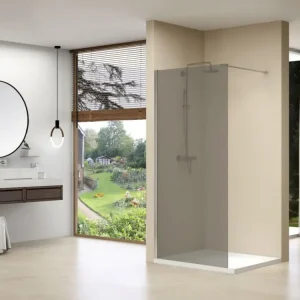 van Rijn ST01 inloopdouche met rookglas 90x200cm RVS Lage Prijs
