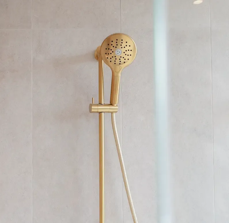 Brauer Gold Edition handdouche met 3 standen 12cm geborsteld messing Alleen Vandaag