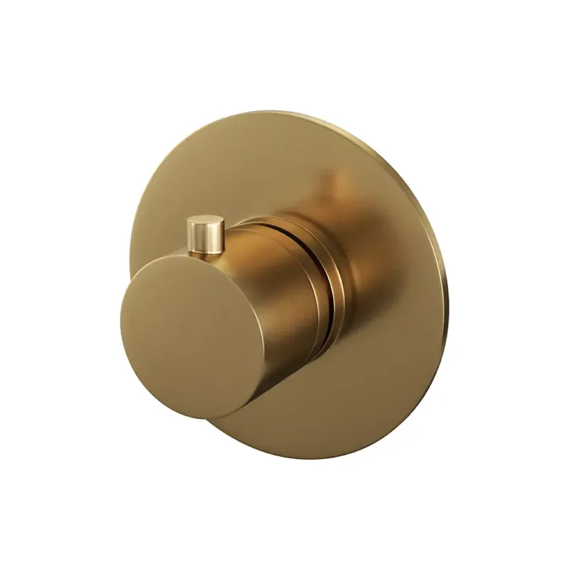 Bestel Nu Brauer Gold Edition inbouwthermostaat rond geborsteld messing PVD