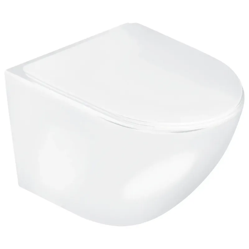 Kerra Delos randloos hangend toilet met softclose zitting wit Betaalbaar
