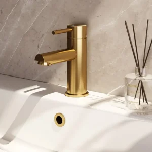 Lage Prijs Brauer Gold Edition ColdStart wastafelkraan energy-saving model A messing geborsteld PVD