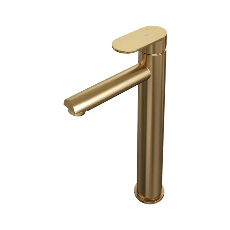 Brauer Gold Edition ColdStart verhoogde wastafelkraan energy-saving model C messing geborsteld PVD Favoriet