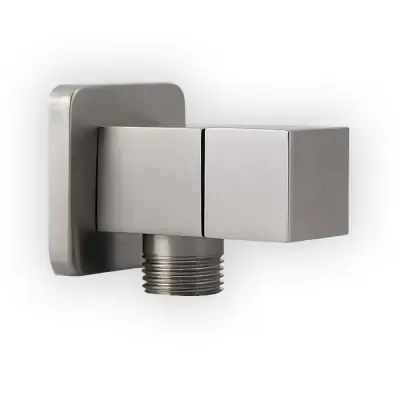 Kerra ZKSS hoekstopkraan 1/2x1/2" geborsteld nikkel Uitverkoop