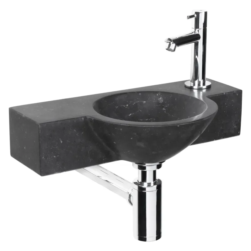 Alleen Vandaag Differnz Teti fonteinset 40cm natuursteen bombai black