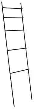 Sapho Debut handdoek ladder 50x186x3,2cm zwart mat Korting