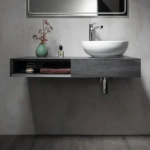 Sapho Morian badkamermeubel 100x14x48cm eiken zwart rechts Koop Online