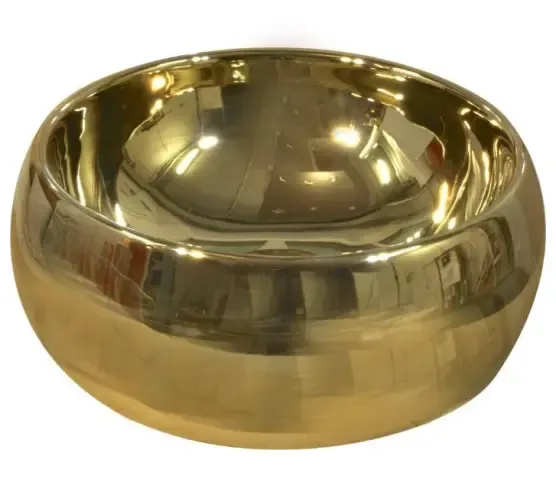 Beperkt Aanbod Kerra KR 802 opbouw waskom rond 40x15.5cm goud