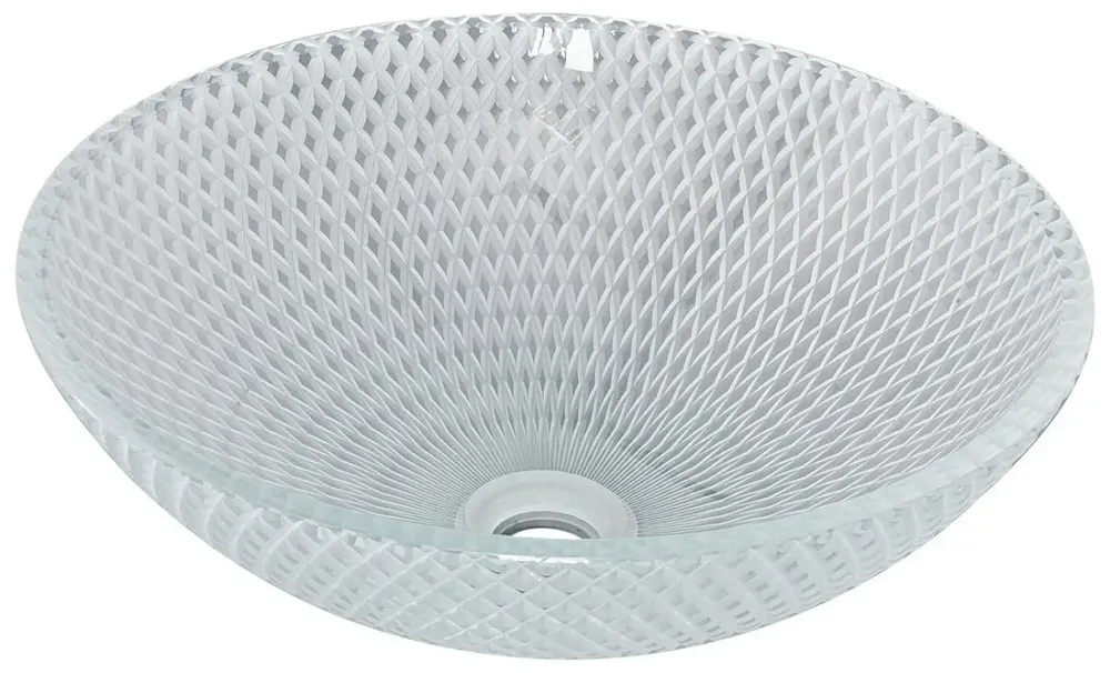 Weekendaanbieding Sapho Puketa glazen waskom 42x42cm