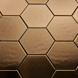 Actieprijs DTG Onda wandtegel hexagon 15x17 goud
