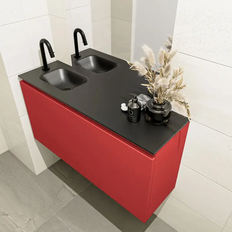 Mondiaz Olan 100cm toiletmeubel fire met wastafel urban links 1 kraangat Alleen Vandaag