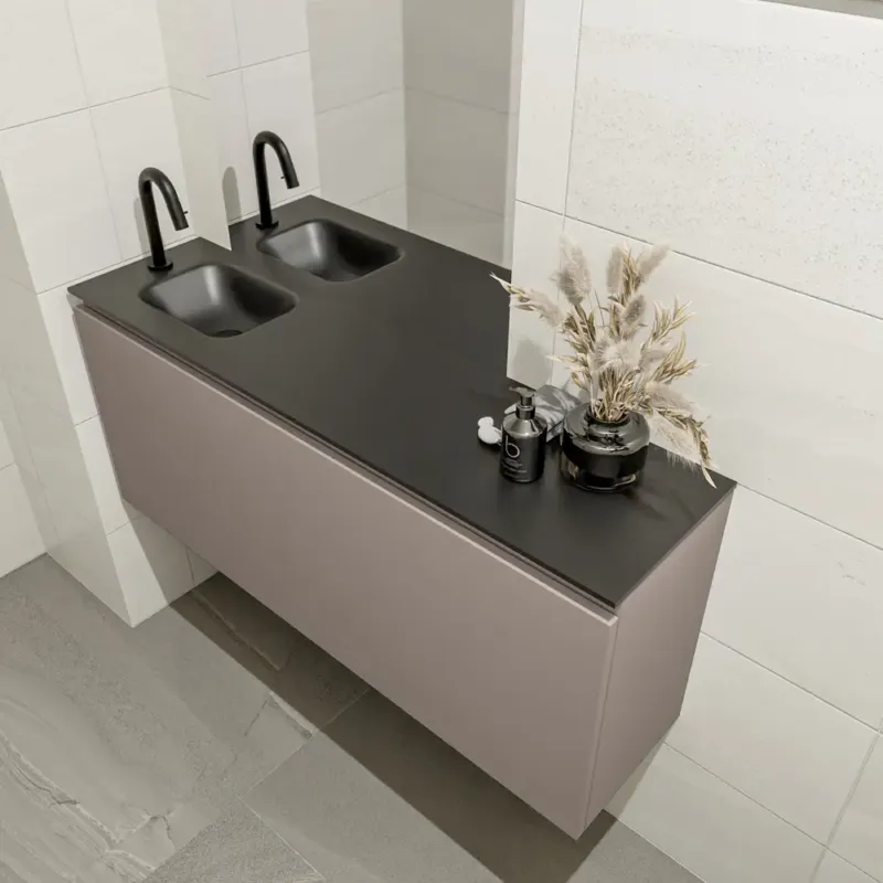 Tijdelijk Beschikbaar Mondiaz Olan 120cm toiletmeubel smoke met wastafel urban links 1 kraangat