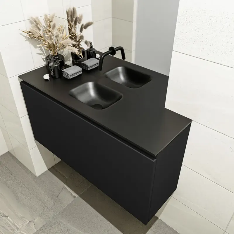 Voordeelprijs Mondiaz Olan 100cm toiletmeubel urban met wastafel urban midden geen kraangat