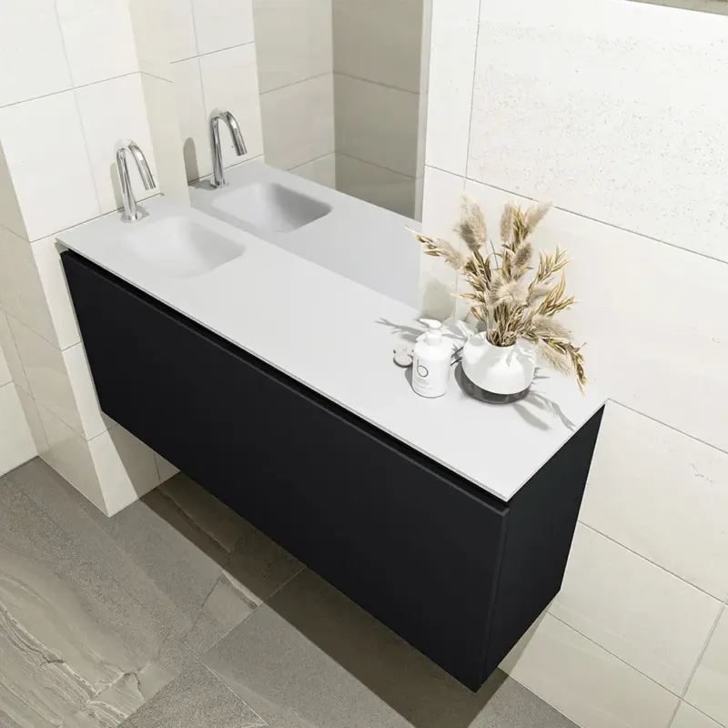 Alleen Vandaag Mondiaz Olan 120cm toiletmeubel urban met wastafel talc links 1 kraangat
