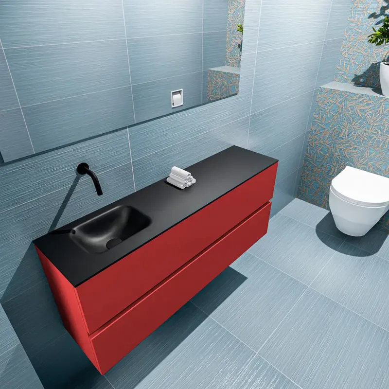 Veilige Betaling Mondiaz Ada 120cm toiletmeubel fire met wastafel urban links zonder kraangat