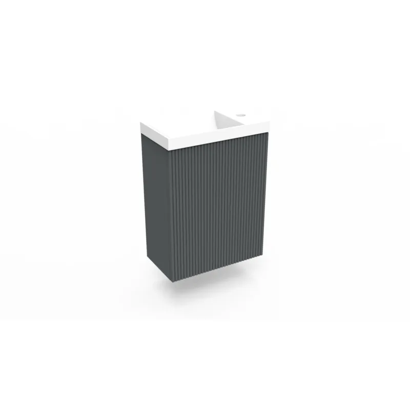 Fonteinkast Cement Arcqua Ridge 40x55x28 cm Incl. Fontein Mat Wit Zonder Overloop Bestseller