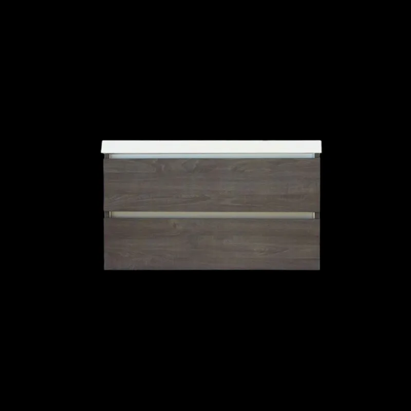 Op = Op Onderkast Trendline Met Greeplijst Aluminium 100x47x52 Cm Silver Oak